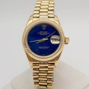 Ladies Rolex Vintage 18k Gold President Watch